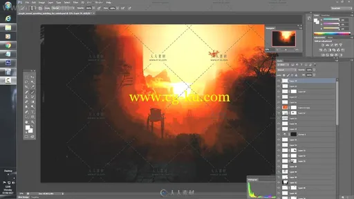 概念艺术环境场景实例绘制视频教程 CMIVFX PHOTOSHOP SPEED PAINTING FOR CONCEPT的图片3
