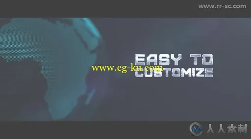 未来科技地球金属质感文字标题动画AE模版 Videohive Futuristic Earth Titles 1的图片3