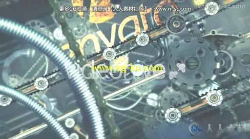 炫酷机械齿轮打字机标志展示Logo演绎AE模板 Videohive Mechanical Logo Reveal 3的图片2