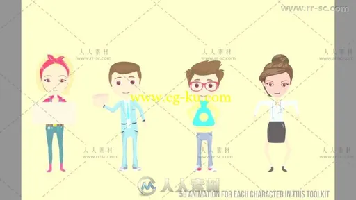 创意卡通动画角色人物场景视频解说工具包AE模板 Videohive Explainer Video Toolk的图片5