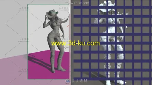 Maya渲染性感西部牛仔女孩角色视频教程的图片2