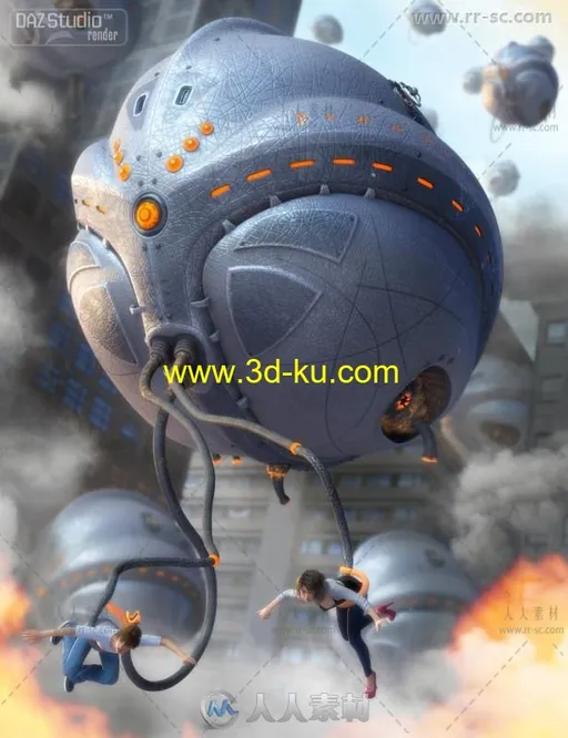 外星人收藏家强大的机器人3D模型合辑的图片1