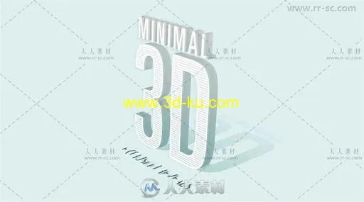 创意手绘迷你3D标志展示Logo演绎AE模板 Videohive Minimal 3D - Logo & Titles Re的图片1
