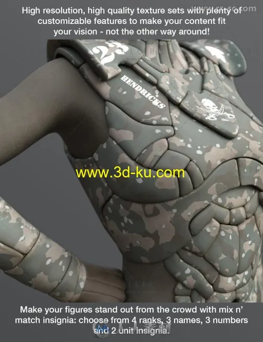 未来军事殖民地女性卫队科幻装甲3D模型合辑的图片3