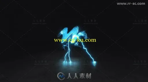 炫酷史诗能量电流标志展示Logo演绎AE模板 Videohive Electric Shock Logo Reveal的图片2