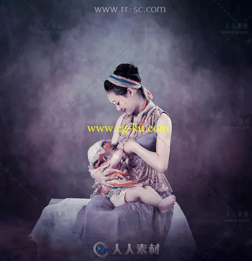 母爱3D免抠图亲子儿童写真摄影PSD模板的图片3