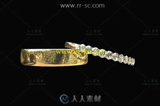 2套浪漫婚礼婚庆钻石戒指旋转视频素材的图片2