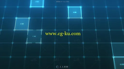 36组方格数据三维全息模块背景视频素材的图片2