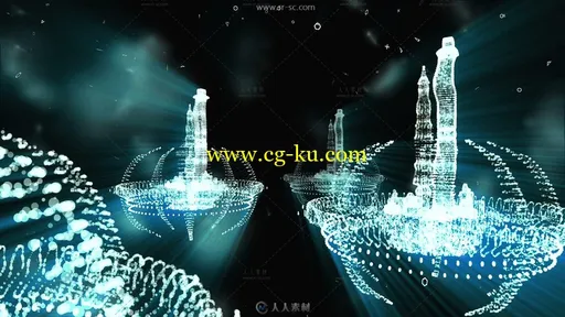35套科技光线运动三维全息图视频素材的图片2