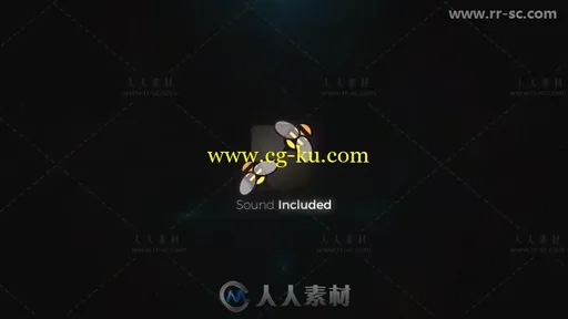 美丽炫彩粒子光束旋转围绕标志展示Logo演绎AE模板的图片1