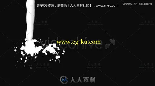 创意牛奶液体流动浇筑成字标志展示Logo演绎AE模板的图片1