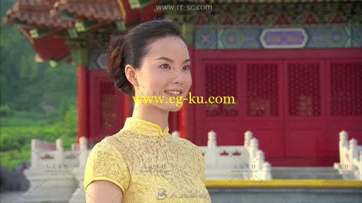 旗袍美女游故宫高清实拍视频素材的图片1