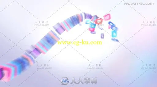 创意扁平化图形排版汇聚标志展示Logo演绎AE模板的图片2