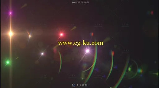 3D闪耀光斑炫彩灯光效果高清视频素材的图片1
