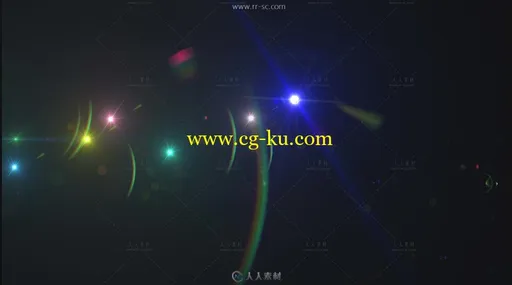 3D闪耀光斑炫彩灯光效果高清视频素材的图片2