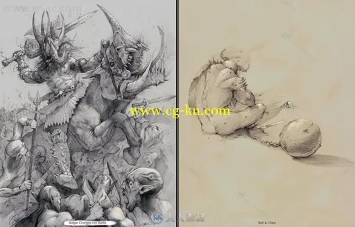 欧美专业概念设计画师原画插画草图书籍的图片1