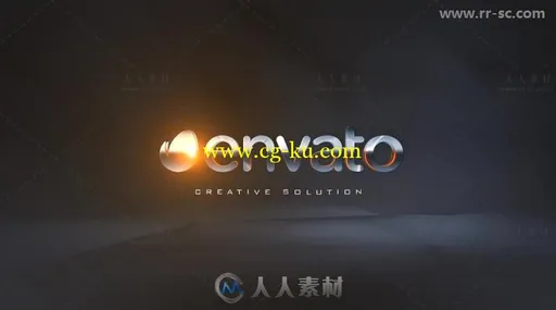 大气三维金属质感电影游戏标志展示Logo演绎AE模板的图片3
