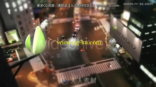 创意城市移轴摄影科技感数据展示幻灯片AE模板的图片1