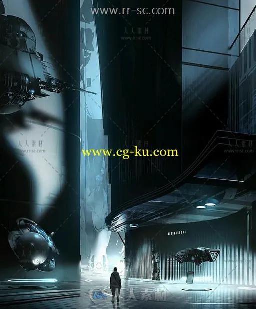 科幻未来场景概念原画设计参考素材的图片1