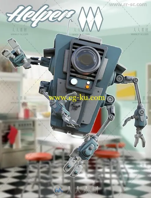 未来人们科技助手机器人3D模型合辑的图片1
