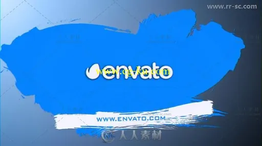 创意笔刷涂抹标志展示Logo演绎AE模板的图片2