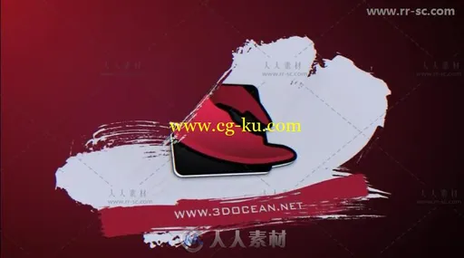 创意笔刷涂抹标志展示Logo演绎AE模板的图片3