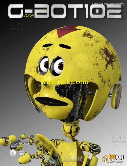 破旧可爱的小机器人助手3D模型合辑的图片2