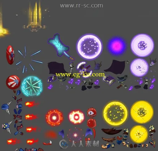 日韩Q版手游骨骼切片游戏美术素材资源的图片1