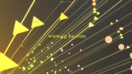 金色光线粒子绚丽背景高清视频视频的图片3