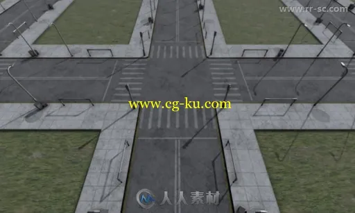 现代街头城市环境3D模型Unity游戏素材资源的图片3