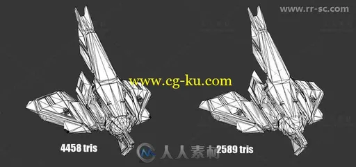 科幻风格太空飞船太空车辆3D模型Unity游戏素材资源的图片3