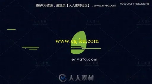 信号失真毛刺标志展示Logo演绎AE模板的图片2