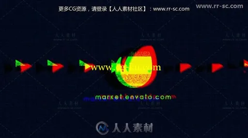 信号失真毛刺标志展示Logo演绎AE模板的图片3