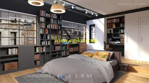 现代布鲁克林公寓场景环境3D模型合辑的图片2