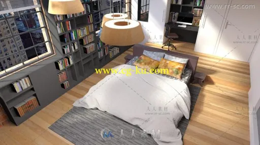 现代布鲁克林公寓场景环境3D模型合辑的图片3