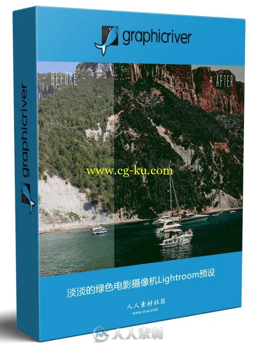淡淡的绿色电影摄像机Lightroom预设的图片1