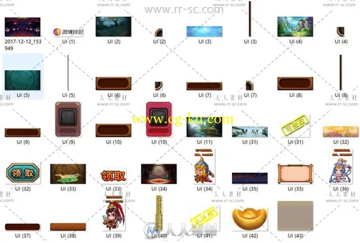 中国风卡牌养成游戏美术UI素材的图片2