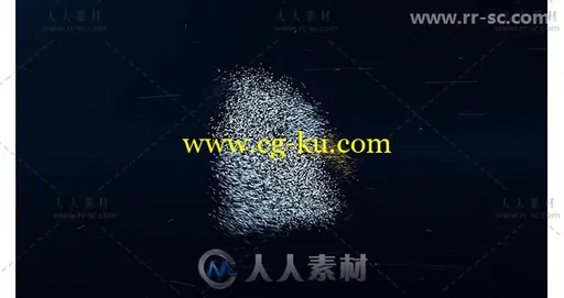 像素粒子风暴展示标志Logo演绎AE模板的图片3