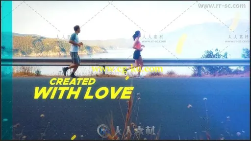 简单时尚多彩照片展示幻灯片相册动画AE模板的图片3