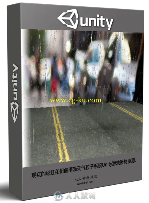 现实的彩虹和扭曲雨滴天气粒子系统Unity游戏素材资源的图片1