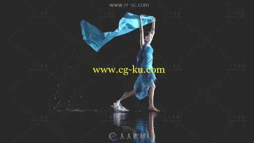 时尚唯美水上芭蕾高清实拍视频素材的图片2