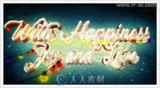 美丽逼真的雪花和光晕花环展示圣诞节开场标志AE模板的图片2