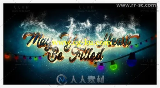 美丽逼真的雪花和光晕花环展示圣诞节开场标志AE模板的图片3