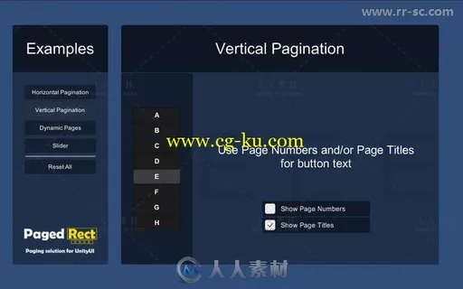 Unity UI完整分页解决方案GUI脚本Unity游戏素材资源的图片6