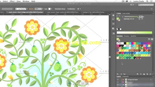 lllustrator CC简单着色的艺术品视频教程的图片2