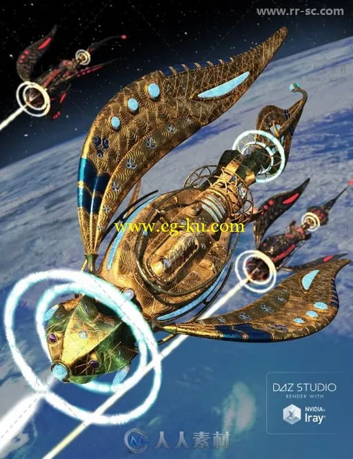 强大的科幻文明激光武器3D模型合辑的图片2
