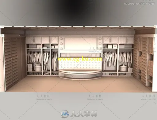 现代梦幻壁橱场景环境3D模型合辑的图片5