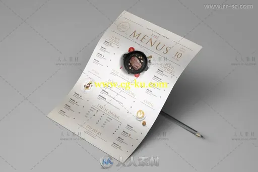 现代简单时尚的食物菜单PSD模版的图片3