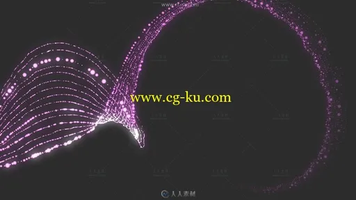 紫色回旋粒子舞台晚会LED背景视频素材的图片1