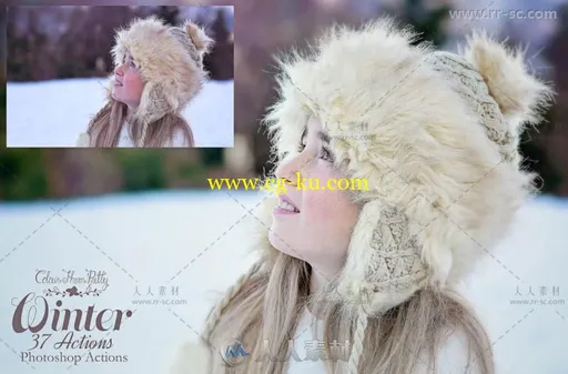 现代冬季雪景艺术特效PS动作的图片3